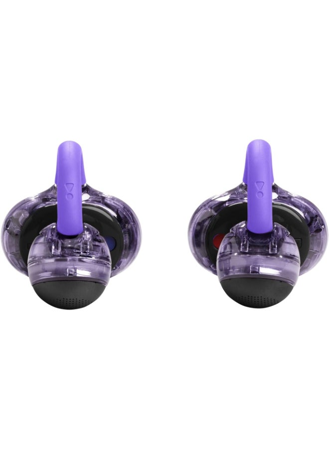 JBL Soundgear Clips True Wireless Open-Ear Headphones, SonicArc Design, Up to 32 Hours Total Playtime, 4 Beamforming Mics, IP54 Water & Dust-Resistant, JBL OpenSound Technology, Ghost Purple Ghost Purple - Image 5