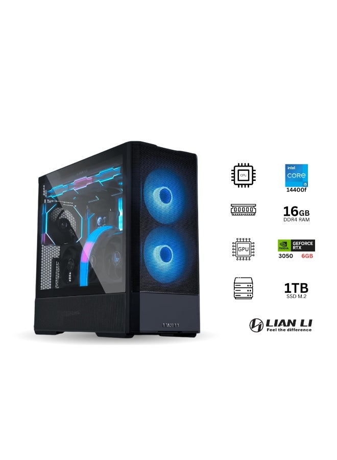 ليان لي حاسوب ألعاب بمعالج كور i5-14400F / 16 جيجابايت رام DDR4 / 1 تيرابايت SSD / 6 جيجابايت Nvidia GeForce RTX 3050 رسومات - Image 2