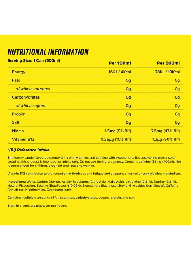 CELLUCOR C4 Performance Energy Drink Pre-Workout - Millions Strawberry - (Pack of 12) - Image 2