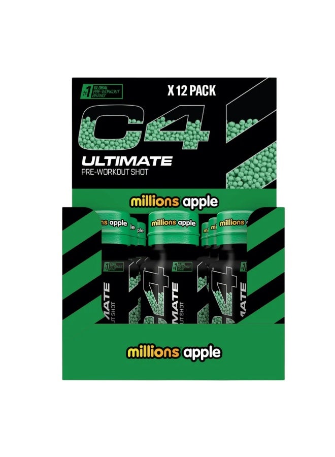 CELLUCOR C4 Ultimate Pre-Workout Shot - Mellions Apple - (Pack of 12) - Image 1