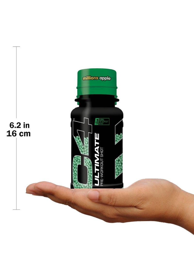 CELLUCOR C4 Ultimate Pre-Workout Shot - Mellions Apple - (Pack of 12) - Image 4