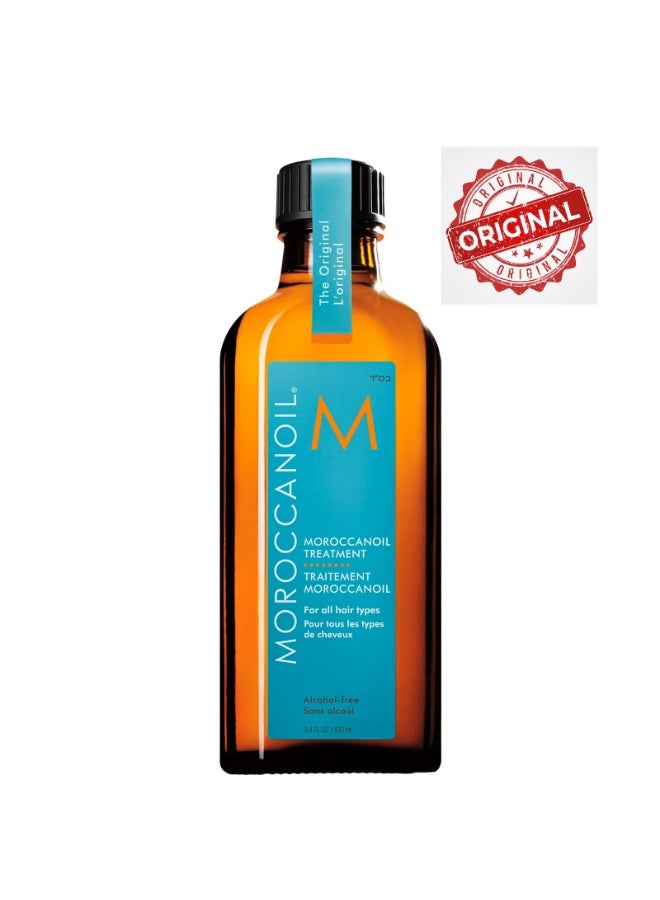 MOROCCANOIL Treatment Oil for All Hair Types, Argan Oil Hair Serum, 100ml – Smooth, Shine & Frizz Control - Image 1