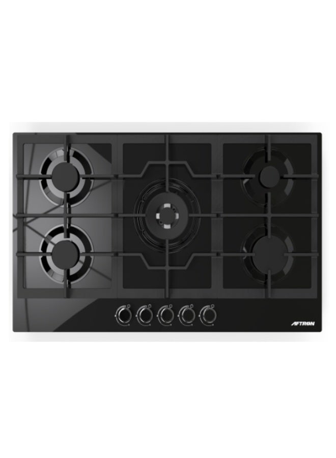 أفترون Bundle 90 x 60 cm Built-in Electric Oven (AFBO90BLK, Black) + 90 cm Built-in Gas Hob (AFHOB9060, Black) + 90 cm Built-in Chimney Hood (AFHOOD90, Silver) AFBO90BLK + AFHOB9060 + AFHOOD90 black - Image 3
