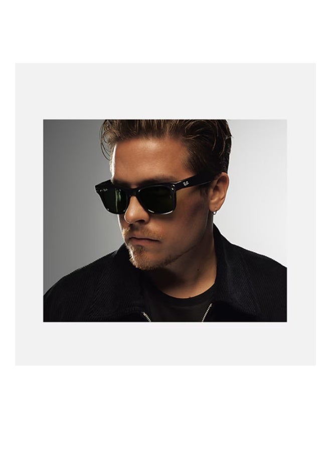 Meta Ray-Ban | Meta Wayfarer Large (Gen 2) - Frame Shiny Cosmic Blue Lenses Clear/Sapphire Transitions  RW4012 Shiny Cosmic Blue - Image 4