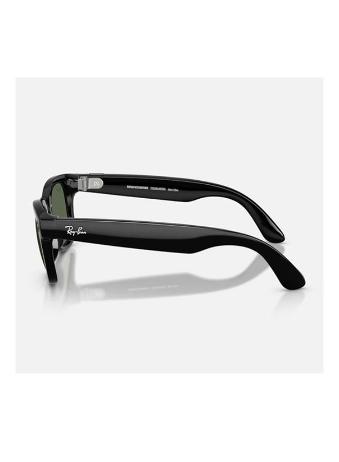 Meta Ray-Ban | Meta Wayfarer Large (Gen 2) - Frame - Shiny Black  Lenses - G-15 Green RW4012 Green - Image 4