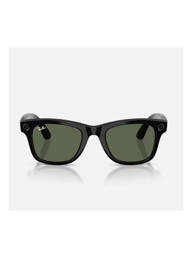 Meta Ray-Ban | Meta Wayfarer Large (Gen 2) - Frame - Shiny Black  Lenses - G-15 Green RW4012 Green - Image 2