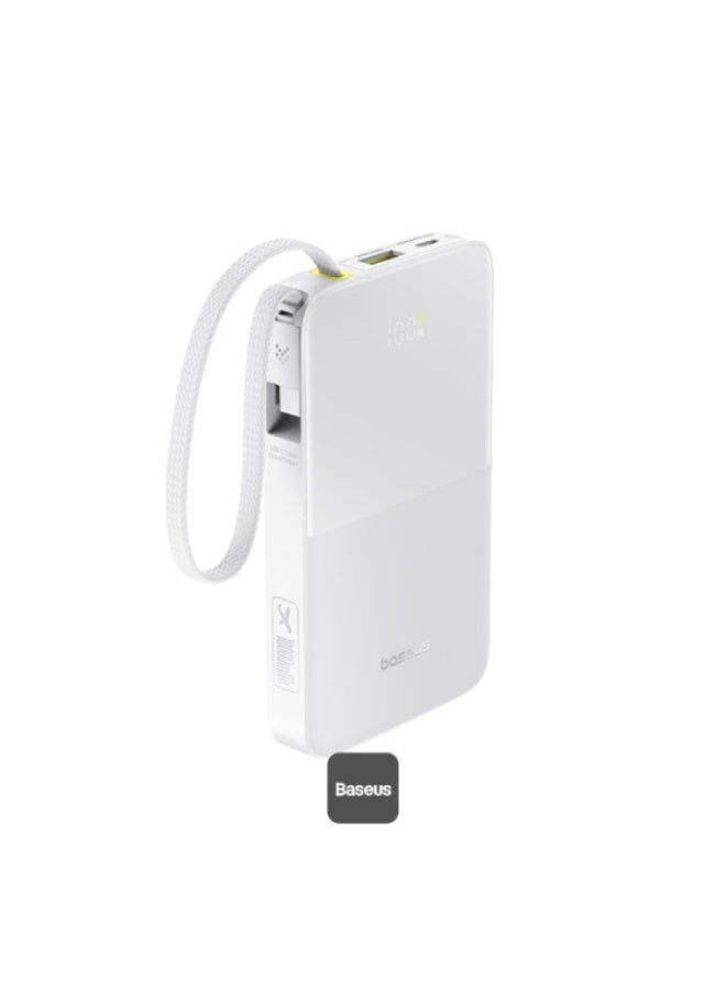 بيسوس بانك طاقة EnerFill Bipow2 Pro سعة 10000mAh – شحن سريع 22.5W USB-C PD، كابل مدمج، شاشة رقمية، معتمد من شركات الطيران - Image 1