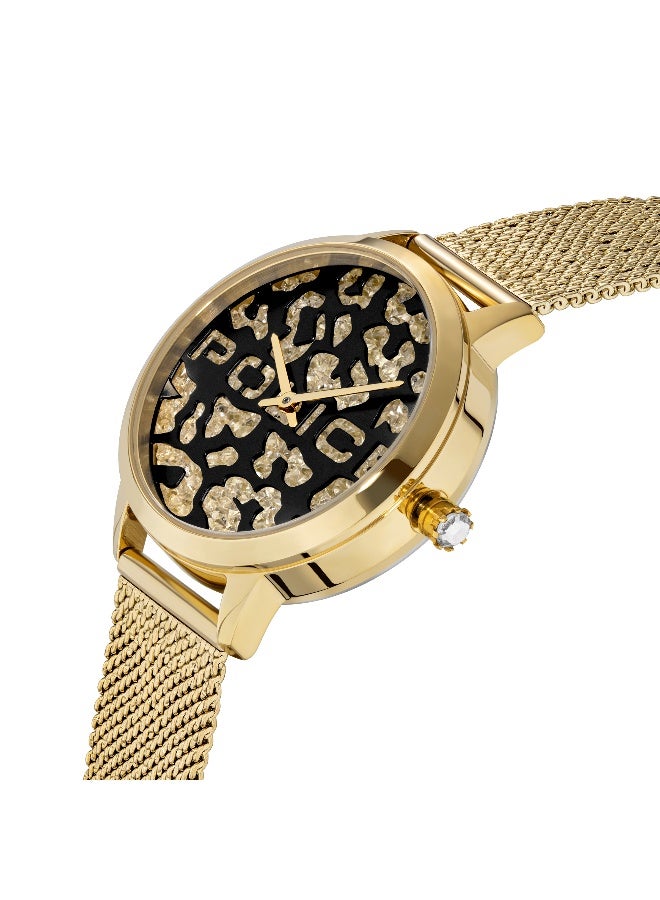 POLICE Women's Bagan Black Dial Gold Stainless Steel Bracelet Analog Watch - 36Mm - Image 2