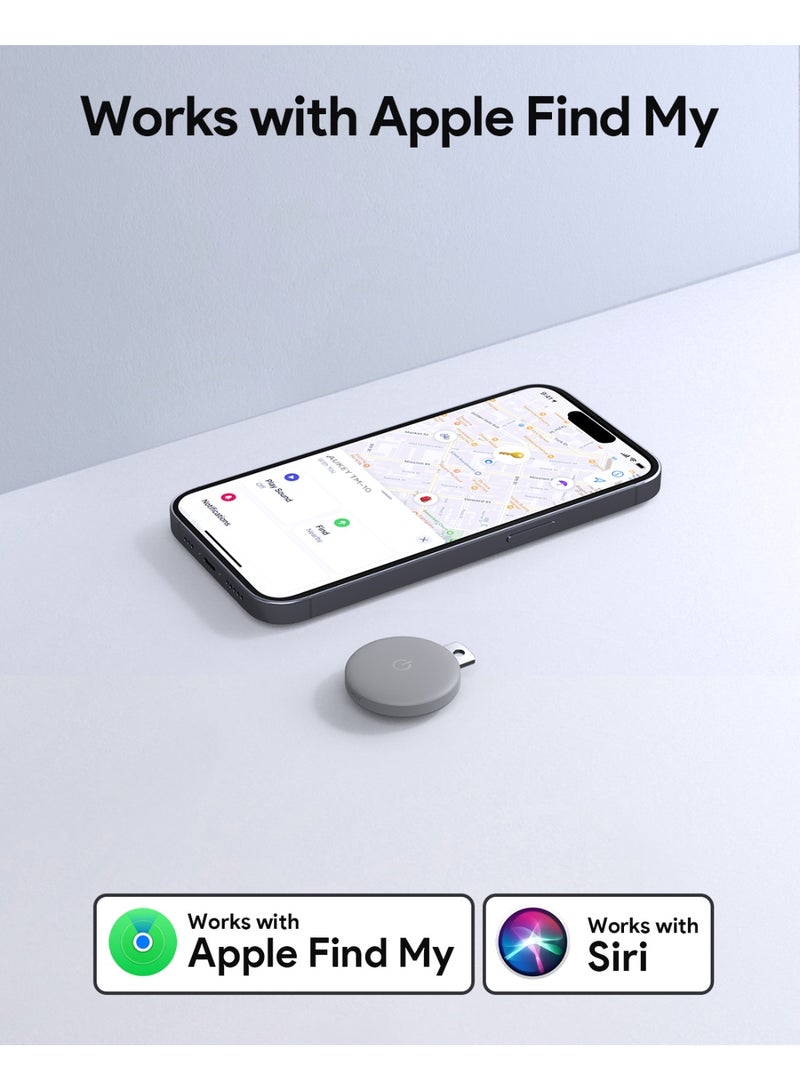 Aukey Track Mate, Smart Bluetooth Tracker, Replaceable Battery, 6 Month Battery Life TM-10 - Grey - Image 3