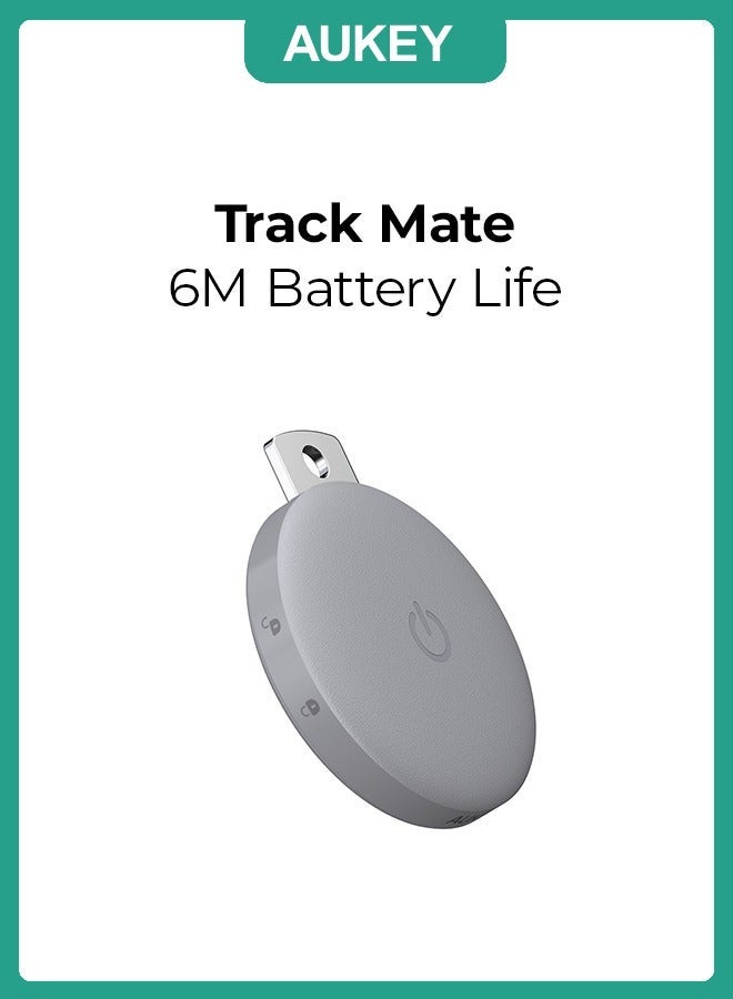 Aukey Track Mate, Smart Bluetooth Tracker, Replaceable Battery, 6 Month Battery Life TM-10 - Grey - Image 1