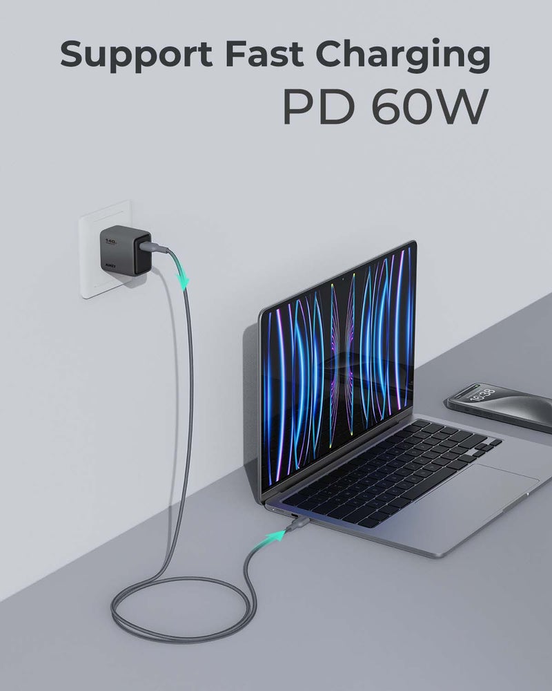 Circlit Blink 60W Lite Cable 2m. DTY Braided USB-C to USB-C - CB-DCC064 - Grey - https://f.nooncdn.com/p/pnsku/N70261586V/45/_/1768479732/8e2b3cb0-76d1-4216-bd1d-6e87877ffc8c.jpg