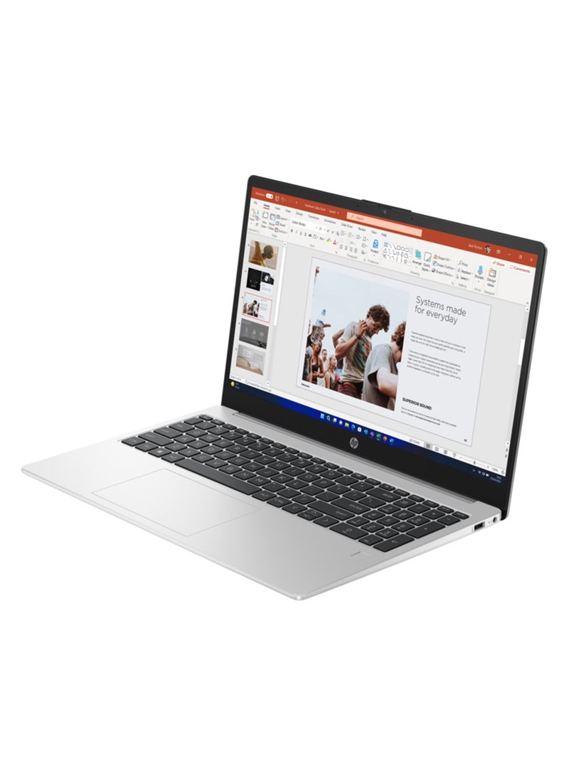 HP 250 G10 (Upgraded Version) Laptop With 15.6 Inch Full HD (1920x1080) Display,Core 7-150 Processor/16GB RAM DDR5/512GB SSD/Windows 11/ English/Arabic Turbo Silver - Image 3