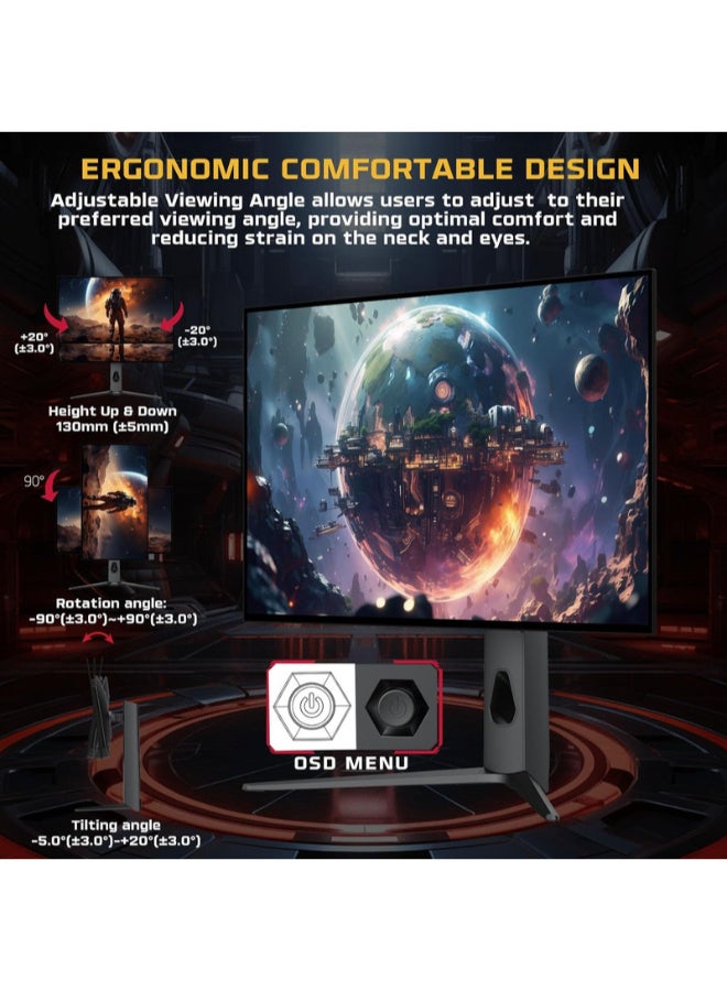 تويستيد مايندز شاشة الألعاب OLED بحجم 27 بوصة من سلسلة Prestige X، دقة QHD1440P، 240Hz، زمن استجابة 0.03 مللي ثانية، USB-C، منفذ عرض 1.4 و HDMI 2.1، HDR10، RGB، مكبرات صوت مدمجة، مفتاح KVM، G-Sync-FreeSync، ارتفاع قابل للتعديل - Image 5