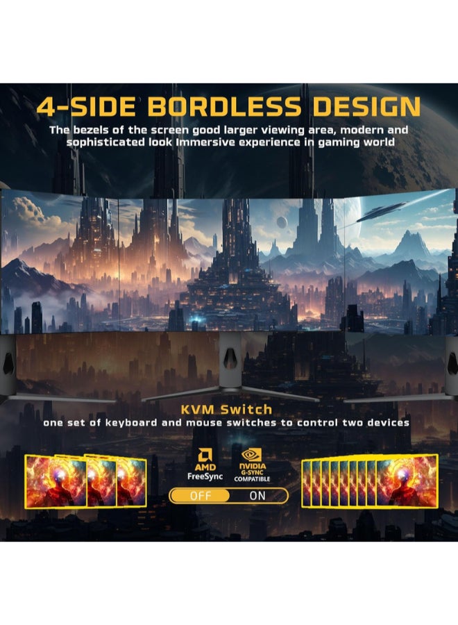 تويستيد مايندز شاشة الألعاب OLED بحجم 27 بوصة من سلسلة Prestige X، دقة QHD1440P، 240Hz، زمن استجابة 0.03 مللي ثانية، USB-C، منفذ عرض 1.4 و HDMI 2.1، HDR10، RGB، مكبرات صوت مدمجة، مفتاح KVM، G-Sync-FreeSync، ارتفاع قابل للتعديل - Image 3