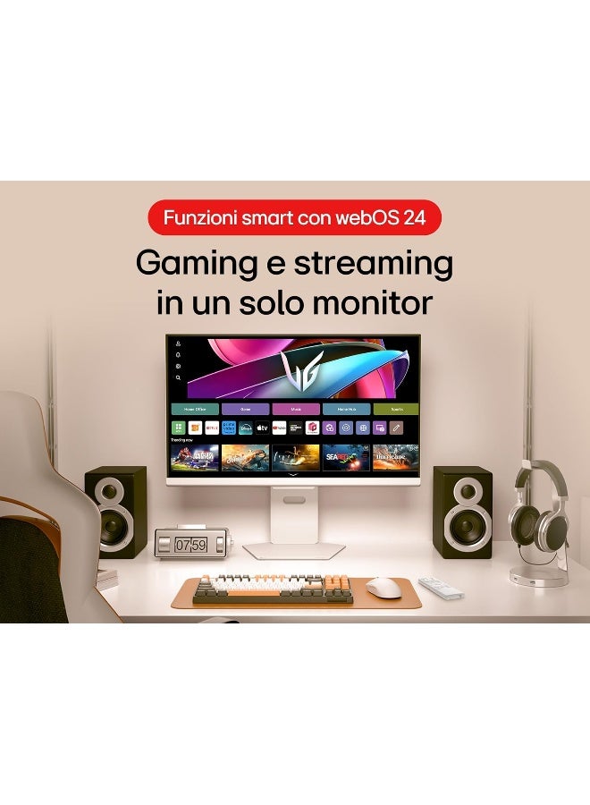 إل جي UltraGear 32G810SA-W شاشة ألعاب ذكية 32 بوصة بدقة 4K UHD ومعدل تحديث 144Hz ونظام webOS - Image 2