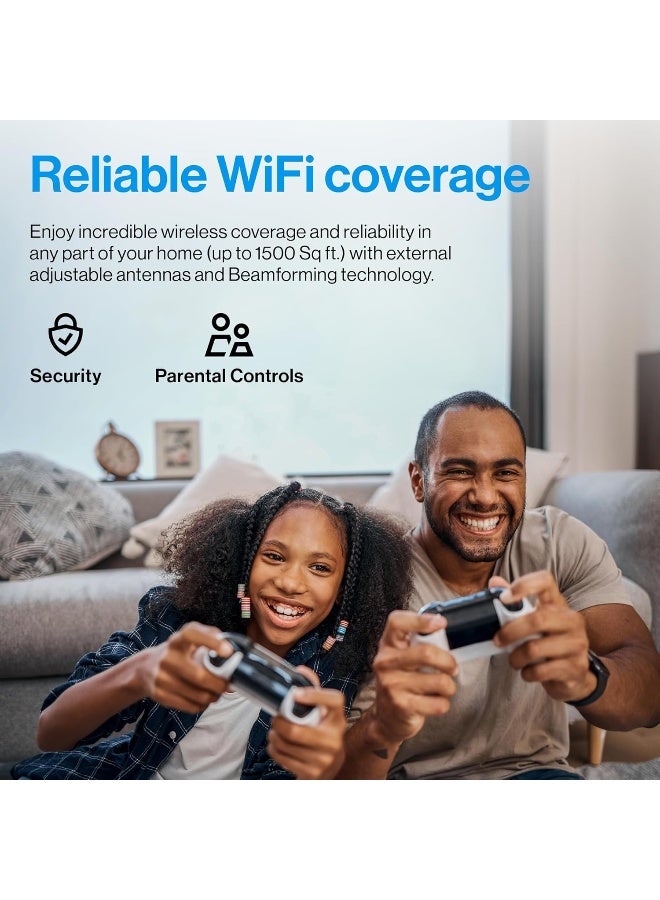 LINKSYS WiFi 5 Router with 1,500 Sq. ft Coverage, Supports 20+ Devices, Speeds up to 1.2Gbps - 2024 Release black - Image 4