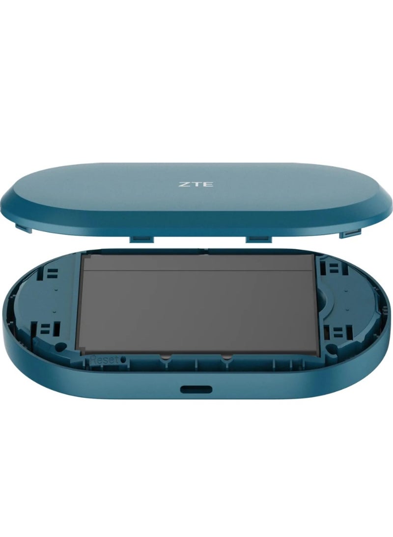 ZTE Wireless Mobile WI-FI Router Pro Unlock,WiFi 6 Up to 287Mbps,9 Hour Battery Life,WPS,32 Devicees, Plug and Play Sim Card Slot And Type C Port,TDRA Approved blue - Image 4