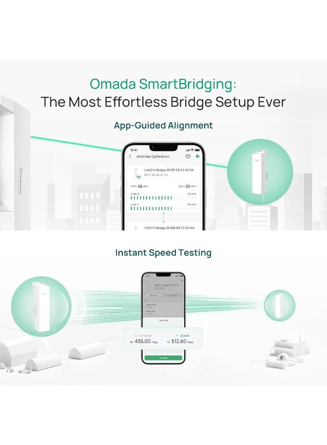 تي بي لينك Omada EAP211-Bridge KIT - 5 GHz 867 Mbps Point to Point Wireless Bridge for Indoor/Outdoor Use white - Image 5