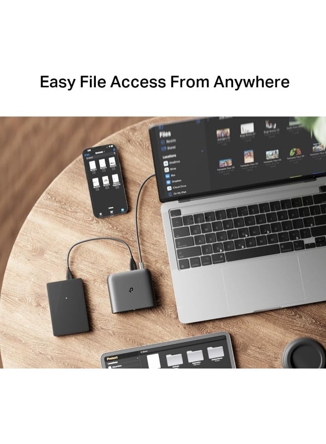 تي بي لينك TL-WR1502X Portable WiFi 6 Router - AX1500Mbps Mini Travel Router with Gigabit Ports and USB Connectivity black - Image 4