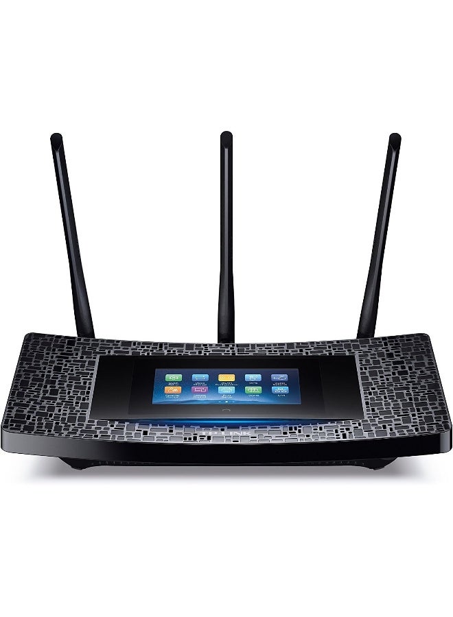 تي بي لينك AC1900 Touch Screen Wi-Fi Gigabit Router with Dual-Band Connectivity black