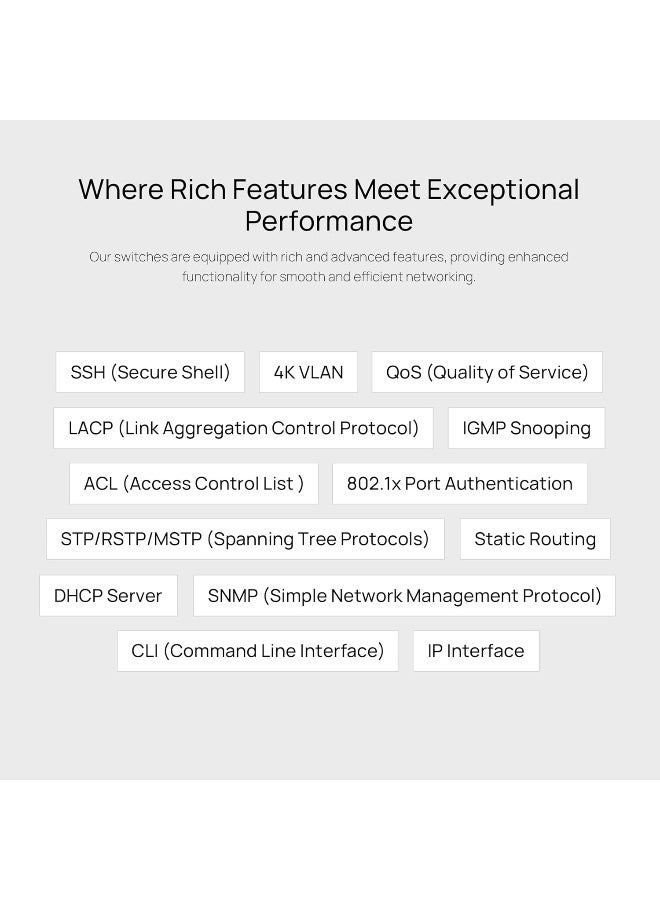 تي بي لينك SG2210XMP-M2 أومادا مفتاح ذكي 8 منافذ 2.5GBASE-T مع 2 منفذ 10GE SFP+ و PoE+ - Image 4