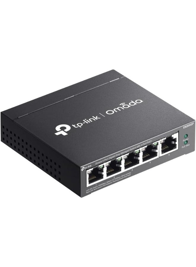 تي بي لينك ES205GP 5-Port Gigabit Easy Managed Switch with 4 PoE+ Ports Black - Image 4