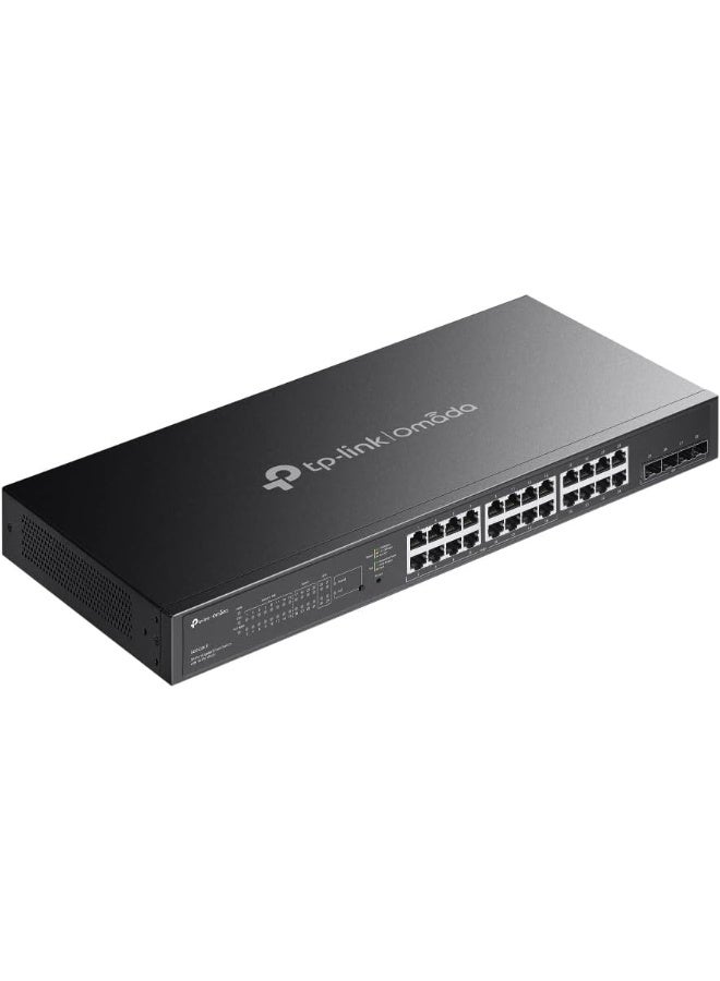تي بي لينك SG2428LP 28-Port Gigabit PoE Switch with 16 PoE+ Ports and Cloud Management Black - Image 4