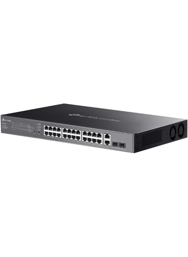 تي بي لينك Omada 28-Port Gigabit Easy Managed Switch with 24 PoE+ Ports black - Image 3