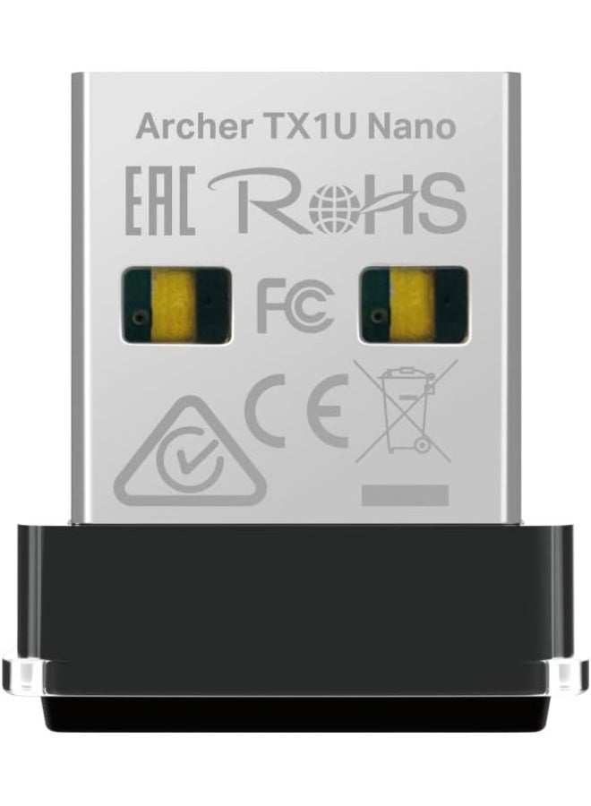 تي بي لينك محول USB Archer TX1U Nano AX300 Mbps Wi-Fi 6 - تصميم مدمج وسهل الاستخدام لنظامي Windows وLinux - Image 1