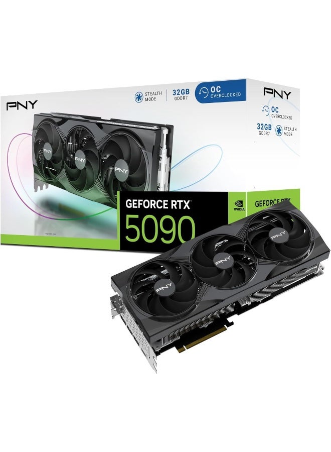 بي إن واي GeForce RTX 5090 Overclocked Triple Fan Graphics Card with 32GB GDDR7 Memory black - Image 1