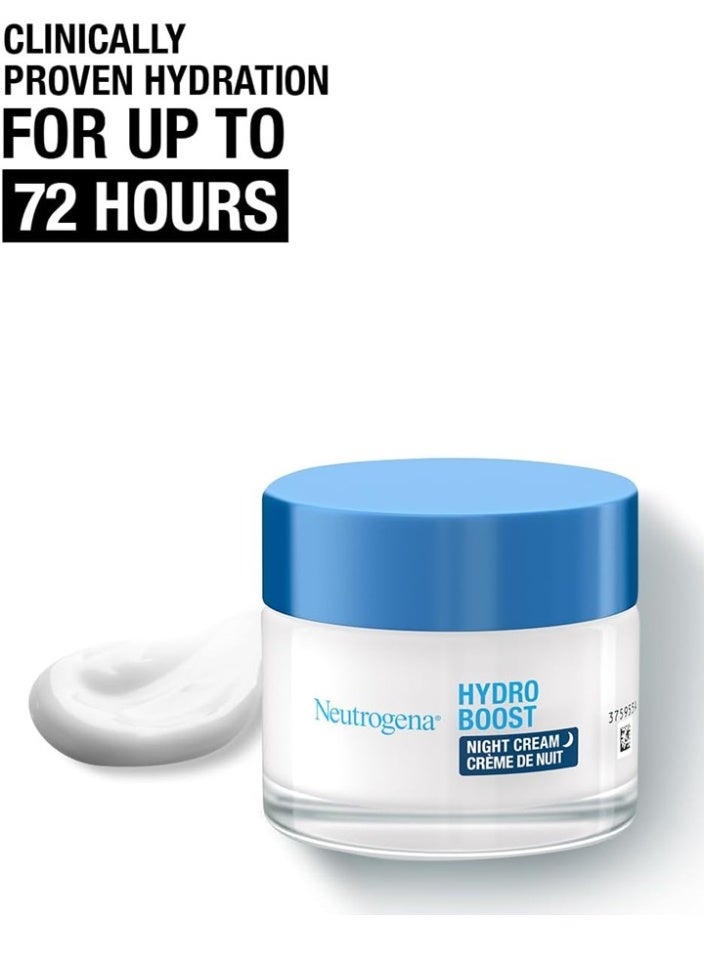 نيوتروجينا Hydro Boost Night Face Cream, Night Cream with Hyaluronic Acid, Advanced Hydration for 72 Hours, Suitable for All Skin Types Including Sensitive - 50ml 50ml - Image 3