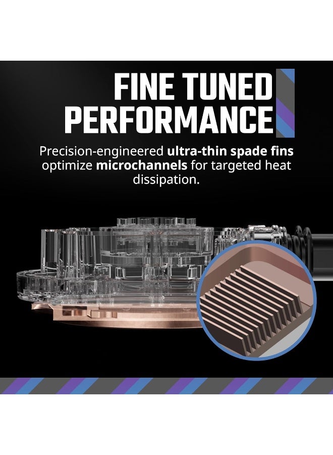 كولر ماستر ماسترليكويد 360 أتموس أبيض ARGB مبرد سائل AIO مع مراوح Sickleflow Edge PWM ومشعاع 360 مم - Image 4