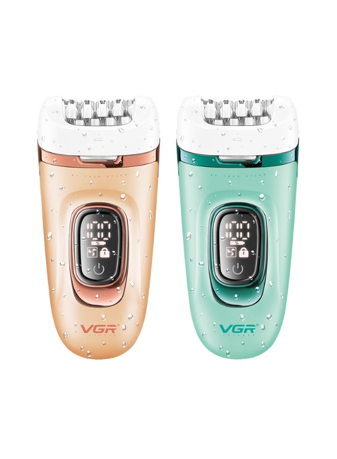 في جي آر VGR V-762 ماكينة حلاقة نسائية قابلة لإعادة الشحن 3 في 1 – إزالة الشعر الرطب والجاف برؤوس متعددة الوظائف - Image 5