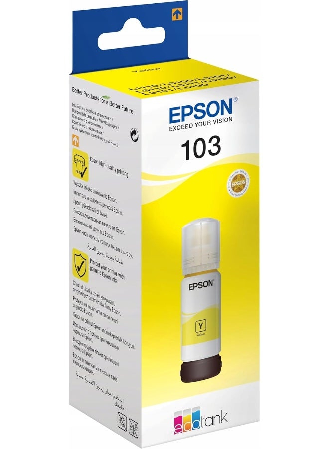 إبسون Epson 103 Ecotank Cyan Ink Bottle - 65ml for High-Quality Printing blue - Image 4