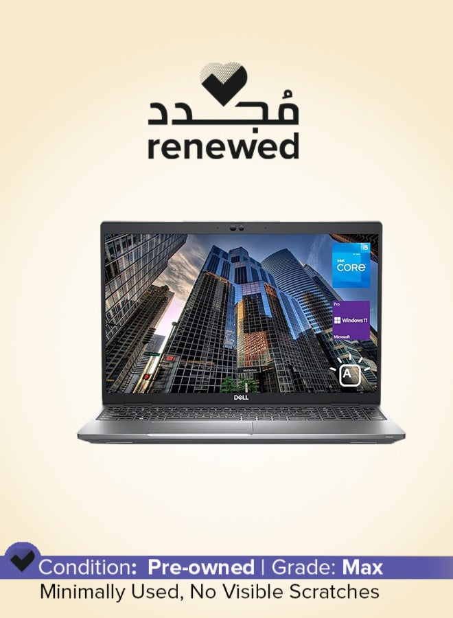 ديل Renewed - Latitude 5530 Laptop With 15.6-Inch Full HD Display,Intel Core i7-1265U Processor/10-Core/12th Gen/16GB RAM/512GB SSD/Intel Iris XE Graphics/Windows 10 English silver - Image 1