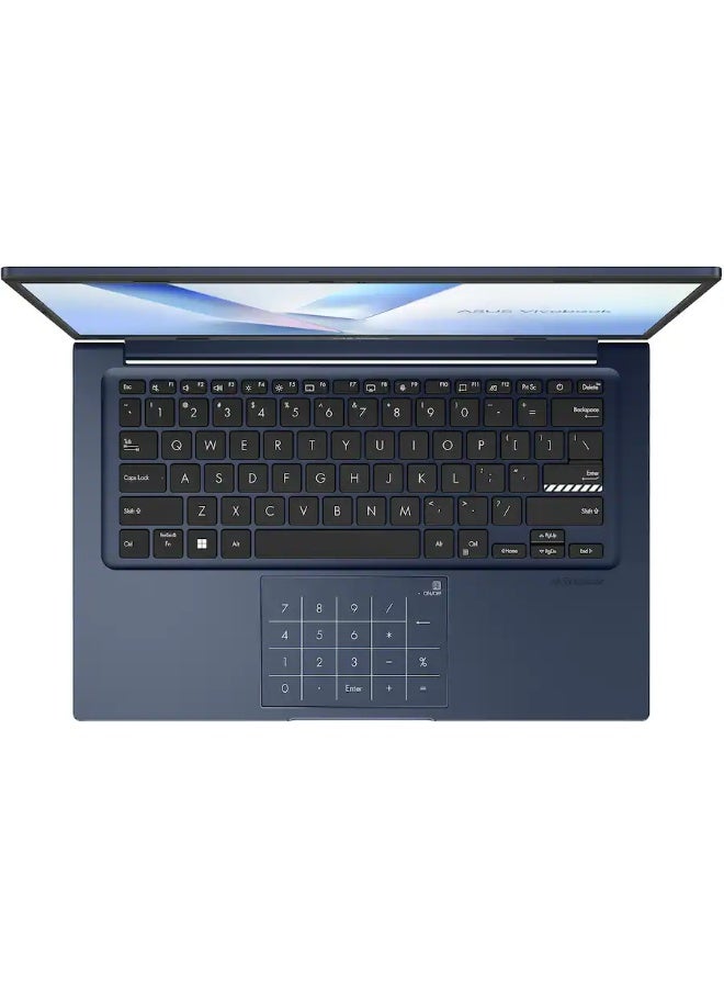 أسوس Vivobook 14,  14" FHD Laptop,  Intel Core 5 120U,  8GB Memory, 256GB SSD, Integrated Intel Graphics,  English Keyboard, Windows 11 Home S English Quiet Blue - Image 3