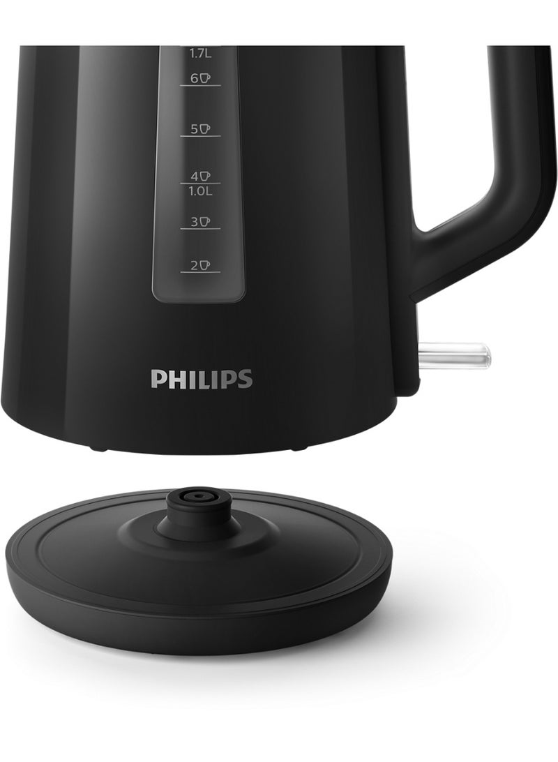 فيليبس غلاية بلاستيكية 3000 سلسلة - مع ضوء مؤشر، فتح نابض، 1.7 لتر 2200 واط HD9318/01 أسود - Image 2