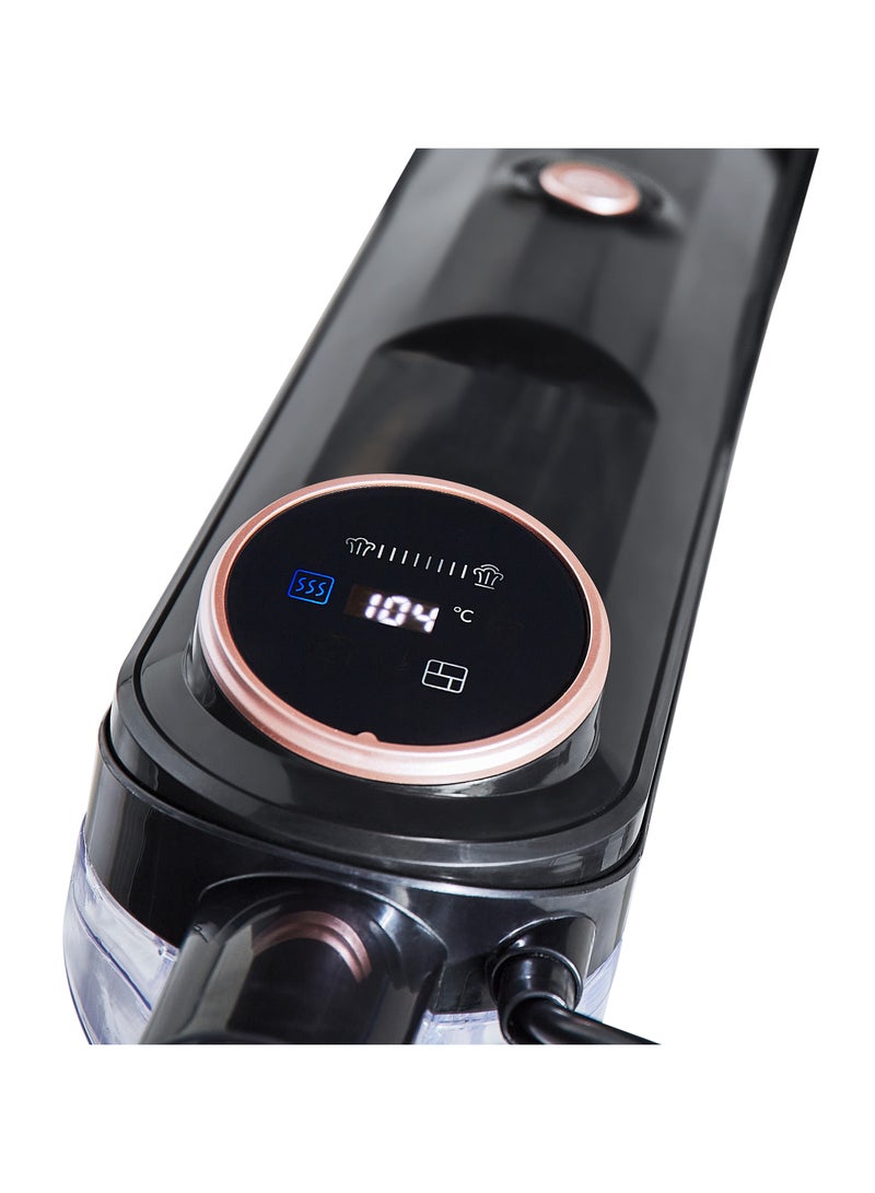 GEEPAS Digital Steam & Scrub Floor Mop 540 ML Tank |1380 W 25g/min Steam Output | Twin Rotating Pads, LED Display & Headlight | GSC63077UK Black 1380 W GSC63077UK Black - Image 4