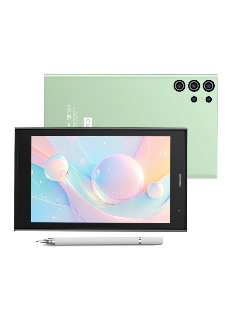 C idea 7-Inch Incell Screen Smart Kids Tablet CM524 Ultra Single SIM 8GB RAM 256GB ROM 5G LTE Wi-Fi and GPS Quad Core with Stylus Pen - Green - Image 1