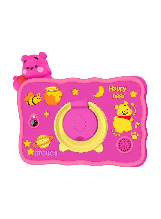 ATOUCH 7.85-inch Incell Screen Kids Smart Learning Tablet KC64 Plus 12GB RAM 256GB ROM Dual Sim 5G Network Built-in 360° Stand with Silicone Case And Portable Bag - Pink - Image 3