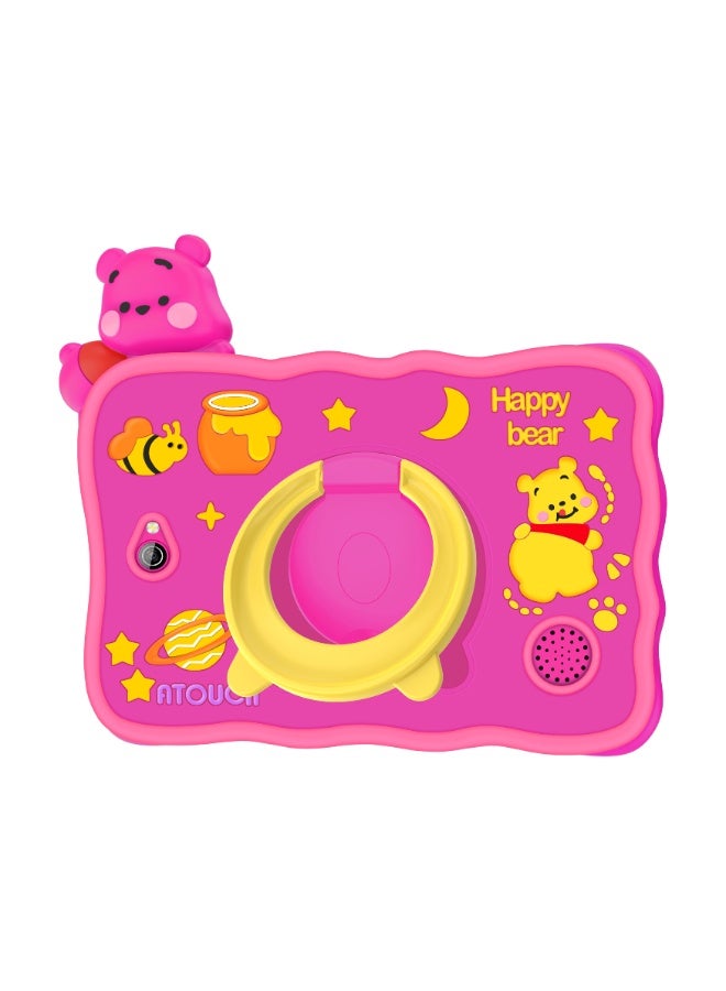 ATOUCH 7.85-inch Incell Screen Kids Smart Learning Tablet KC64 Plus 12GB RAM 256GB ROM Dual Sim 5G Network Built-in 360° Stand with Silicone Case And Portable Bag - Pink - Image 2