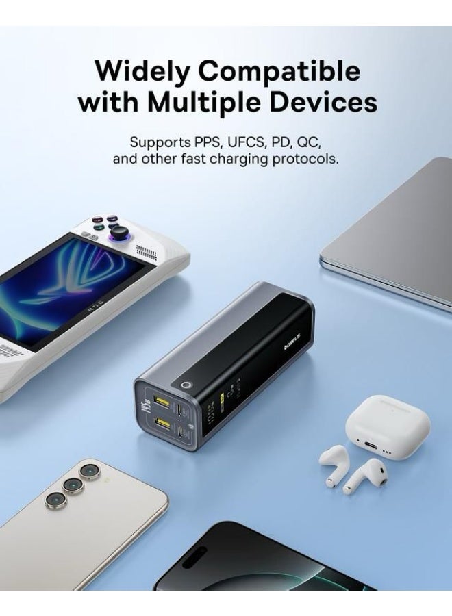Baseus 20800 mAh EnerGeek GP12 145W Fast Charging Power Bank – 20800mAh Portable Charger with PD 3.0 (100W Super-Fast Charging), Smart Digital Display & 4-Port Output – TSA-Approved for Laptops, Phones & Travel black - Image 3