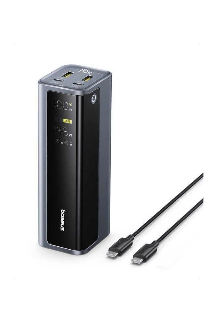 Baseus 20800 mAh EnerGeek GP12 145W Fast Charging Power Bank – 20800mAh Portable Charger with PD 3.0 (100W Super-Fast Charging), Smart Digital Display & 4-Port Output – TSA-Approved for Laptops, Phones & Travel black - Image 1