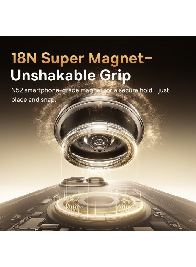 Baseus OS-Baseus PrimeTrip C02 Magnetic Car Mount – Strong Suction Cup Phone Holder, 360° Rotation, Universal Compatibility, Cosmic Black – Secure Hands-Free GPS & Calls for Dashboard/Windshield Grey - Image 3