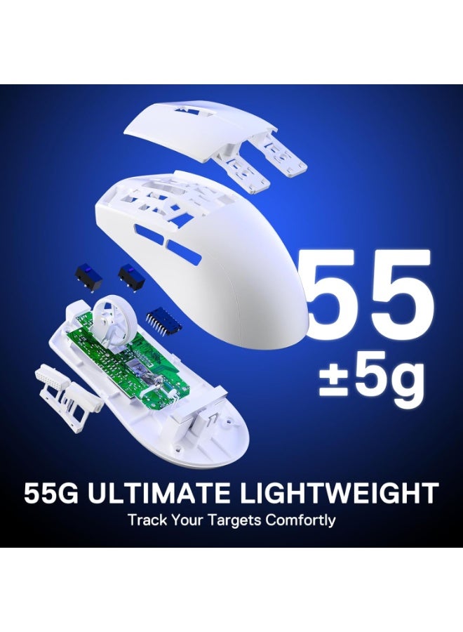 ريدراجون ماوس الألعاب اللاسلكي M918 PRO بثلاثة أوضاع، وزن 49 جرام، دقة 26K DPI، ماوس مخصص للاعبين مع تصميم مريح، أزرار قابلة للبرمجة بالكامل، البرنامج يدعم تخصيص الأزرار وDPI. - Image 3