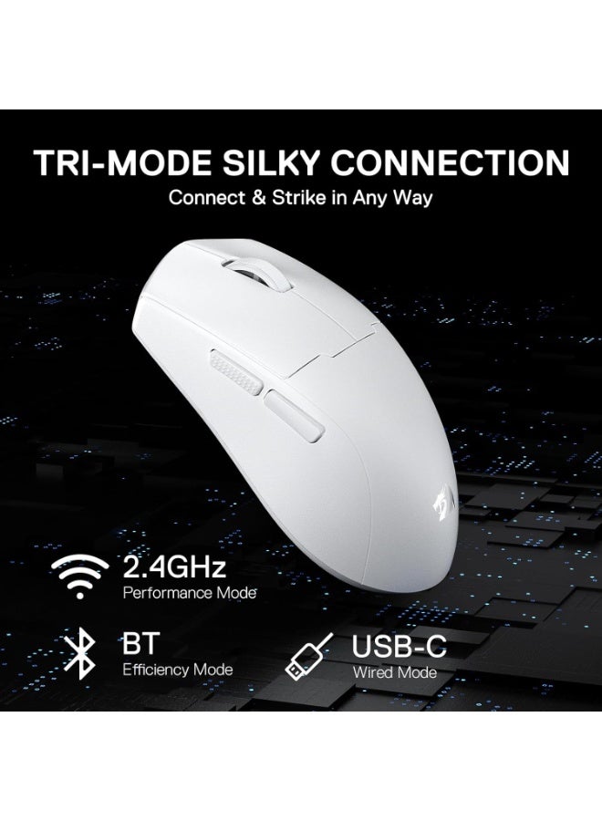 ريدراجون ماوس الألعاب اللاسلكي M918 PRO بثلاثة أوضاع، وزن 49 جرام، دقة 26K DPI، ماوس مخصص للاعبين مع تصميم مريح، أزرار قابلة للبرمجة بالكامل، البرنامج يدعم تخصيص الأزرار وDPI. - Image 2