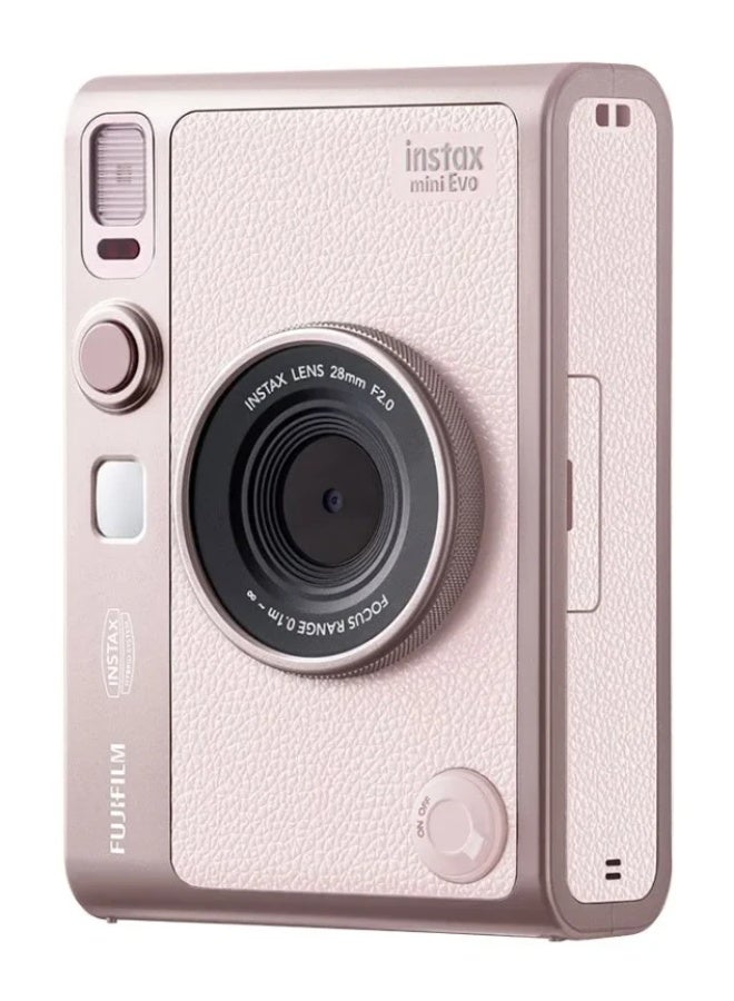 Fujifilm Instax Mini Evo Camera with 10 Sheets Film (Gentle Rose) - Image 2
