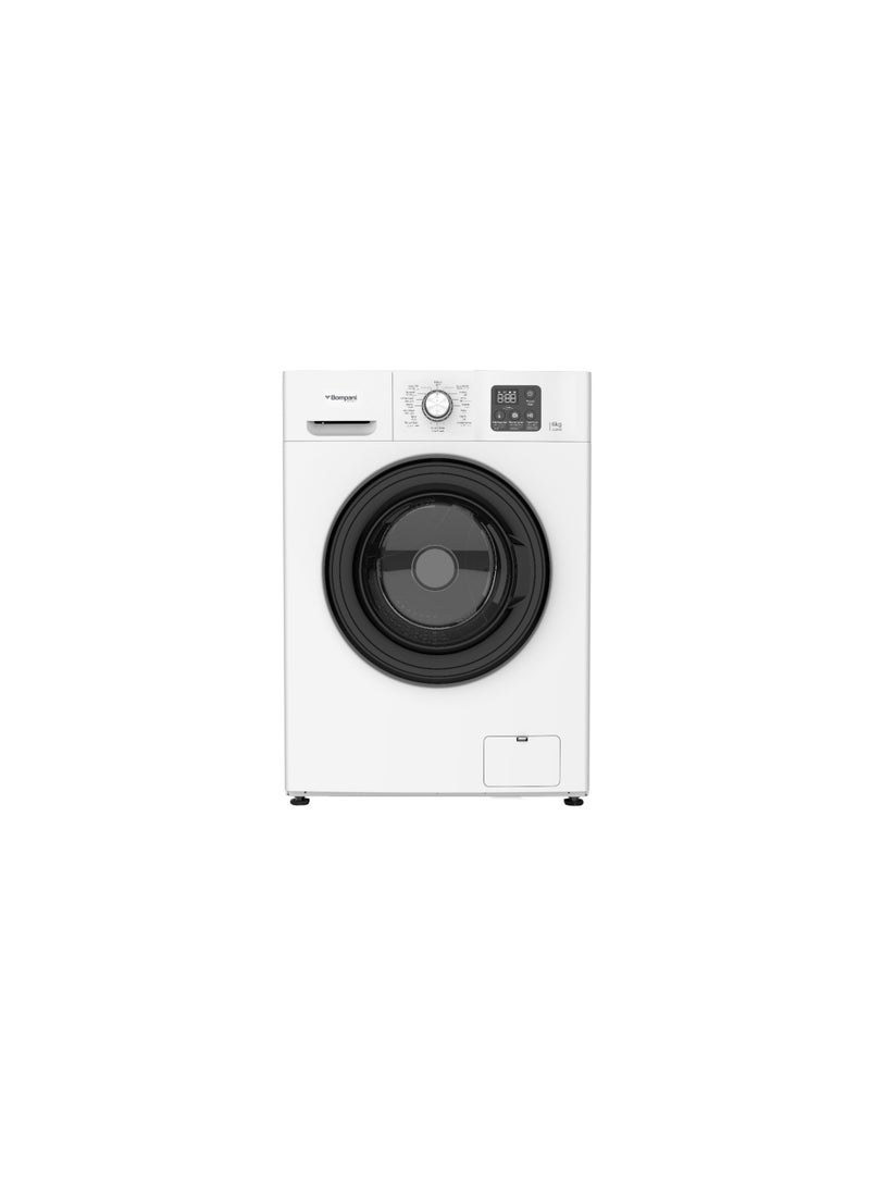Bompani 6Kg Front Load Washing Machine with BLDC Inverter Motor 1200RPM, LED Display, 16 Wash Programs, High-Temperature Sterilization, Anti-Twist Technology, Energy Efficient – (1 Year Warranty) 6 kg 1600 W BI2876I white - Image 1