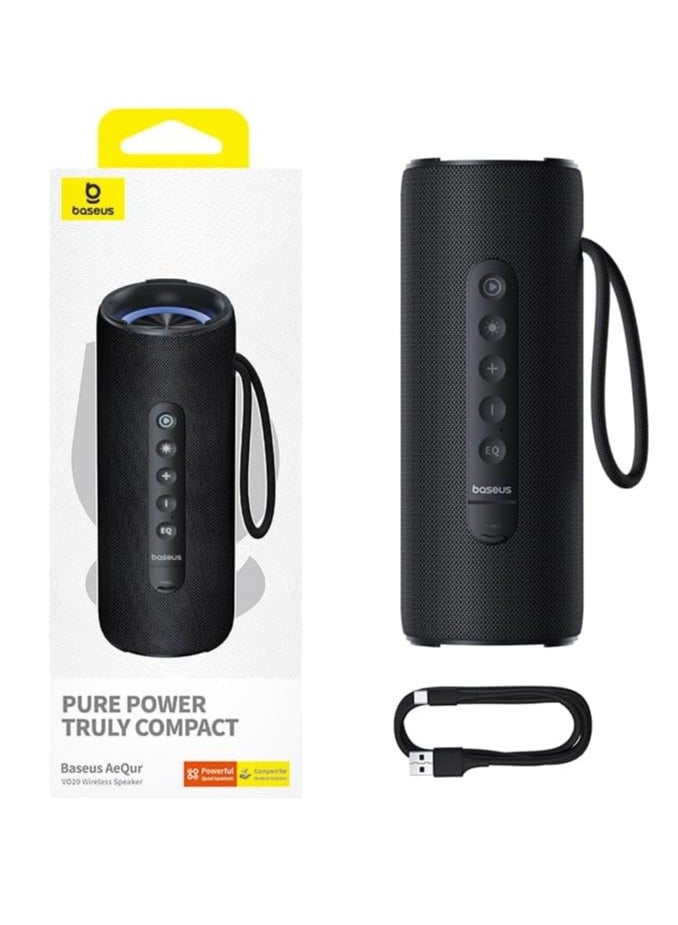 بيسوس OS-Baseus AeQur VO20 Portable Wireless Speaker Cluster Black - Image 5