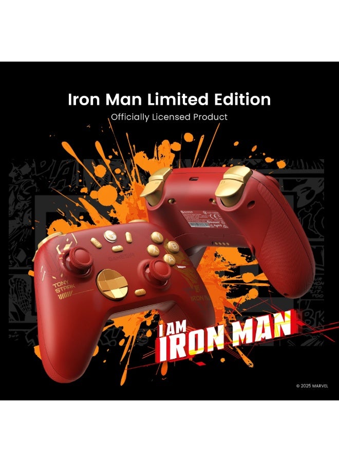GameSir Nova 2 Lite Wireless Gamepad – Iron Man Limited Edition | Bluetooth & 2.4G Multiplatform Controller for PC/Switch/Android/iOS with Hall Effect Joysticks & Triggers - Image 2